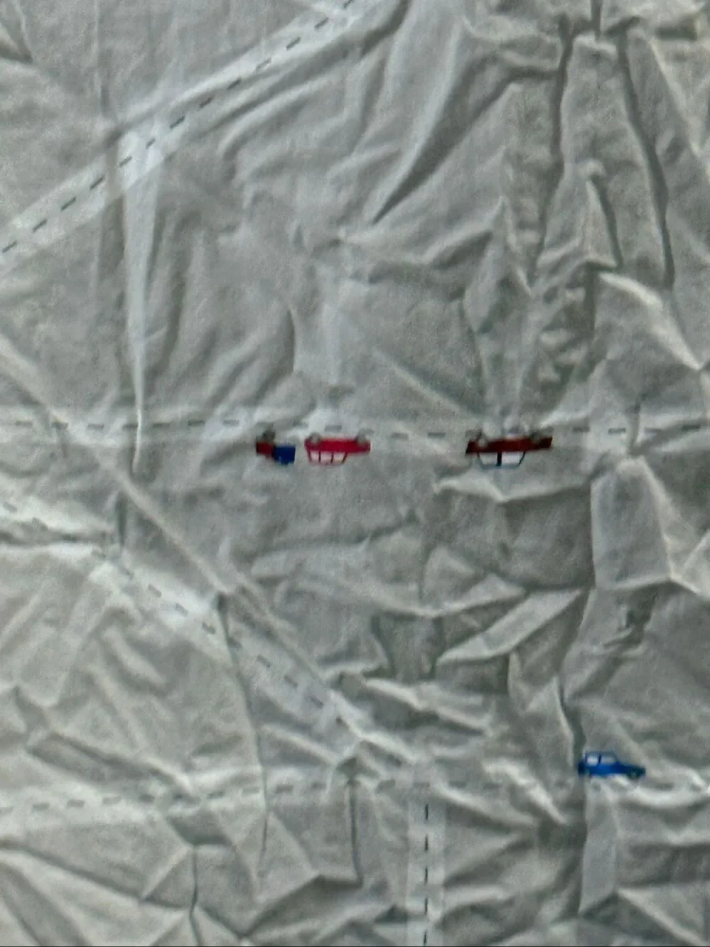 IKEA UPPTÅG children's road map duvet cover playful printed street Twin